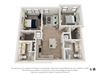 2B Floor Plan 2B Floor Plan at The Baxly, Savannah, GA, 31401